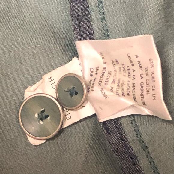 Horny Toad Light Green Button Front Collared Utility Jacket Size Small - Picture 9 of 11